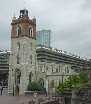 The parish church of St. Giles Without Cripplegate, London - In 1620 a then obsure country gentleman from Huntingdon by the name of Oliver Cromwell was married within this church to Elizabeth Bourchier.